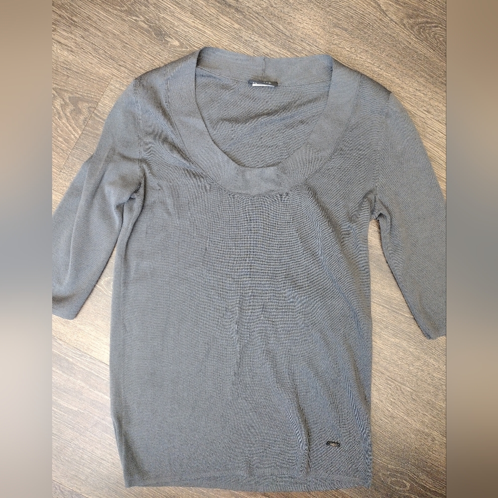 Akris 3/4 Sleeve Silk Top